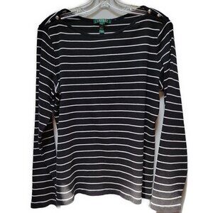 Lauren Ralph Lauren Long Sleeve 100% cotton Top - Size XL